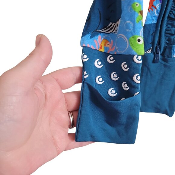 Snuggle Bums Bamboo 9-12 M Baby Girl Under The Sea Zippy Ruffled Sleepwear Ocean - Picture 12 of 16